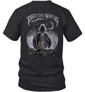 Everyday Reaping Scythe & Dice Mineral Wash Halloween 2024 T-Shirt
