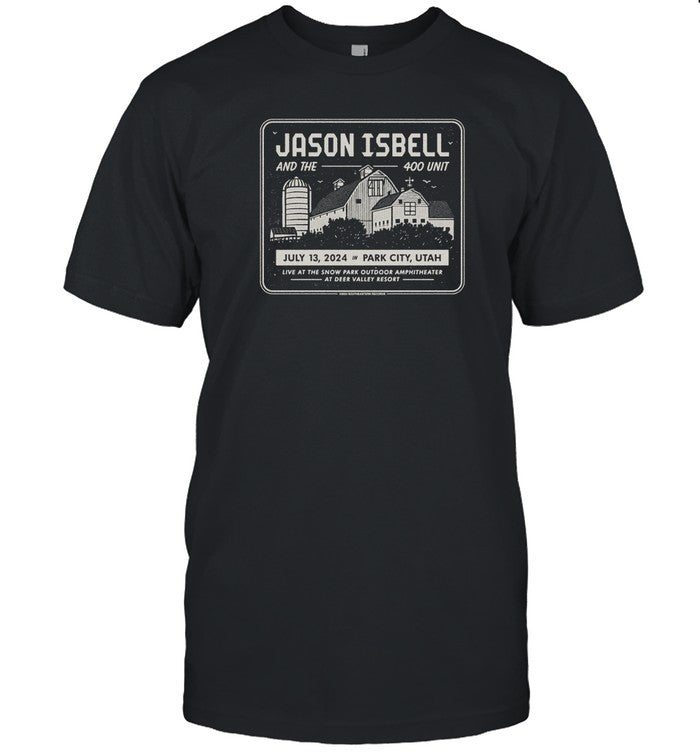 Event July 13 2024 Snow Park Amphitheater Park City UT Jason Isbell And The 400 Unit Shirt