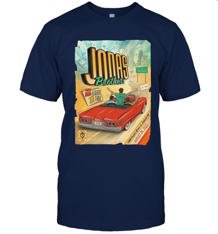 Event T-Shirt Jonas Brothers August 24, 2023 show at Little Caesars Arena in Detroit, MI