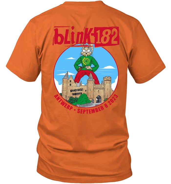 Event T-Shirt Blink-182 Tour Europe in Antwerp Belgium September 8th, 2023