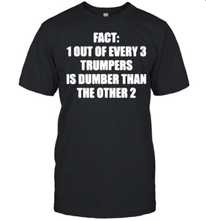 Fact 1 Out Of Every 3 Trumpers Is Dumber Than The Other shirt
