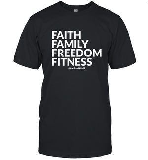 Faith Family Freedom Fitness Awaken With Jp T Shirt