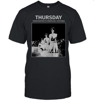 2025 Thursday Taking Inventory Of A Frozen Lake White Bikes Shirt