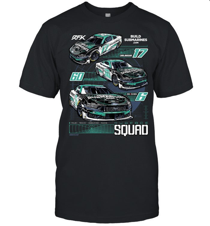 2025 Limited RFK Racing 2025 BuildSubmarines.com Surface Squad T-Shirt