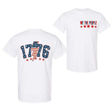 1776 T-Shirt, Colors Red white and Blue Shirt, Vintage USA Lightning Bolt Shirt, Summer Shirt, Oversized Tees, Boho America T-shirt, Full Color, Full Size