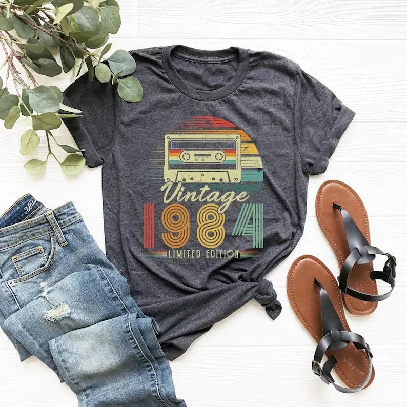 1984 Vintage Shirt, 1984 Birthday Shirt, 39th Birthday Gift, 39th Birthday Gift Shirt, 1984 Vintage Tee,1984 Retro Shirt,1984 Cassette Shirt