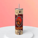 20oz Stainless Steel Gryffindor Tumbler with Lid and Straw, Reusable Drinkware for Harry P0t|ter Fans