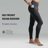 Colorfulkoala Women's High Waisted No Front Seam Workout Leggings w/Pockets 25"/28"