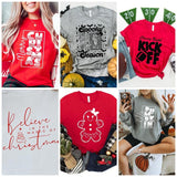 30 Single Color Half Fall Half Winter Screen Print Transfer Grab Bag, Screen Prints Will Vary and NOT Limited To What Is In Photo