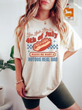 4th Of July Shirt, You Look Like The 4th Of July Makes Me Want A Hot Dog Real Bad Tee Shirt, Independence Day Tee, 4th July Hot Dog Lovers Shirt, 4th Of July, Unisex T-Shirt, Gifts For Men Women, Short Sleeve Tee Shirt, Gifts For Birthday Fathers Day