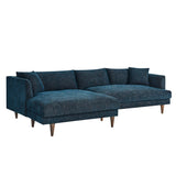 Zoya Left-Facing Down Filled Overstuffed Sectional Sofa