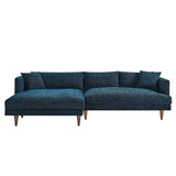 Zoya Left-Facing Down Filled Overstuffed Sectional Sofa