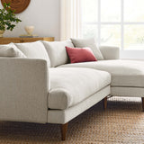 Zoya Right-Facing Down Filled Overstuffed Sectional Sofa