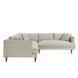 Zoya Down Filled Overstuffed 3 Piece Sectional Sofa