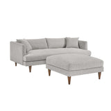 Zoya Down Filled Overstuffed Sofa and Ottoman Set