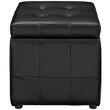 Volt Storage Upholstered Vinyl Ottoman