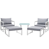 Fortuna 5 Piece Outdoor Patio Sectional Sofa Set