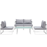 Fortuna 5 Piece Outdoor Patio Sectional Sofa Set