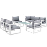 Fortuna 8 Piece Outdoor Patio Sectional Sofa Set