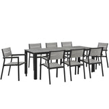 Maine 9 Piece Outdoor Patio Dining Set