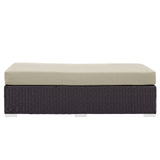 Convene Outdoor Patio Fabric Rectangle Ottoman