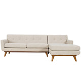 Engage Right-Facing Upholstered Fabric Sectional Sofa