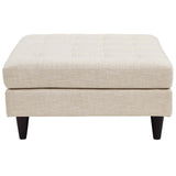 Empress Upholstered Fabric Large Ottoman