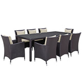 Convene 9 Piece Outdoor Patio Dining Set