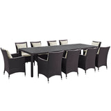 Convene 11 Piece Outdoor Patio Dining Set