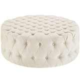 Amour Upholstered Fabric Ottoman