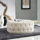 Amour Upholstered Fabric Ottoman