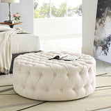 Amour Upholstered Fabric Ottoman