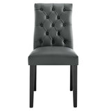 Duchess Button Tufted Vegan Leather Dining Chair