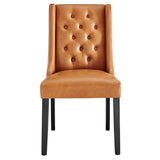 Baronet Button Tufted Vegan Leather Dining Chair