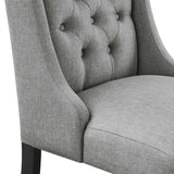 Baronet Button Tufted Fabric Dining Chair