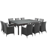 Sojourn 11 Piece Outdoor Patio Sunbrella¨ Dining Set