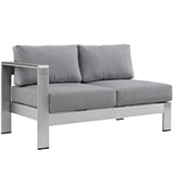 Shore 7 Piece Outdoor Patio Aluminum Sectional Sofa Set