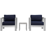 Shore 3 Piece Outdoor Patio Aluminum Set