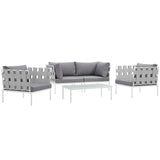 Harmony 5 Piece Outdoor Patio Aluminum Sectional Sofa Set