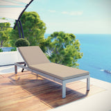 Shore Outdoor Patio Aluminum Chaise with Cushions