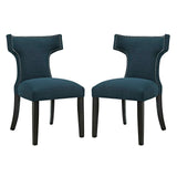 Curve Dining Side Chair Fabric Set of 2