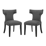 Curve Dining Side Chair Fabric Set of 2