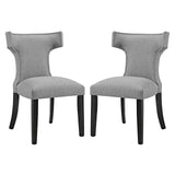 Curve Dining Side Chair Fabric Set of 2