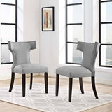 Curve Dining Side Chair Fabric Set of 2