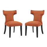 Curve Dining Side Chair Fabric Set of 2