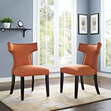 Curve Dining Side Chair Fabric Set of 2