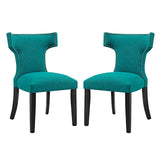 Curve Dining Side Chair Fabric Set of 2