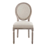 Emanate Vintage French Upholstered Fabric Dining Side Chair