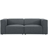 Mingle 2 Piece Upholstered Fabric Sectional Sofa Set