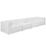 Mingle 4 Piece Upholstered Fabric Sectional Sofa Set